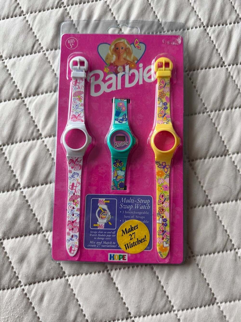 Vintage 1995 Barbie Multi-Strap Swap Watch by Hope Industries